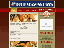 Tablet Screenshot of fourseasonspizza.com